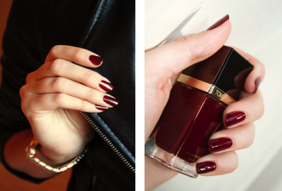 Oxblood nail polish